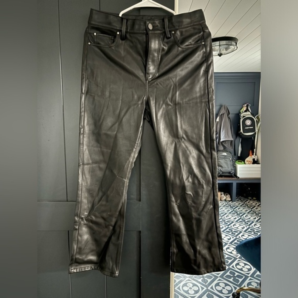 Ann Taylor size 6 petite leather pants slight flare